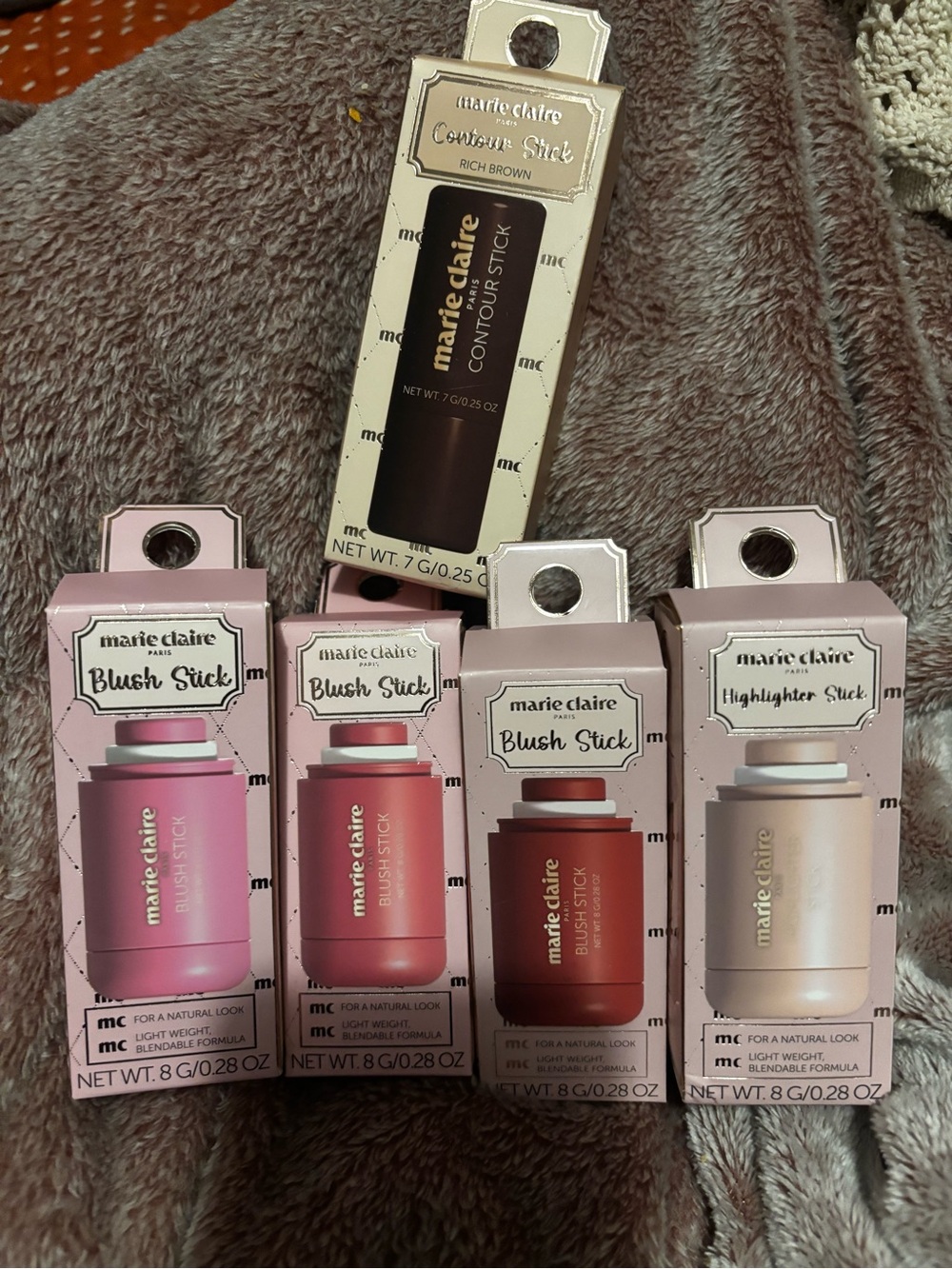 Blush & Highlighter Stick Set – Pink, Peach, Rose, Champagne, Rich Brown